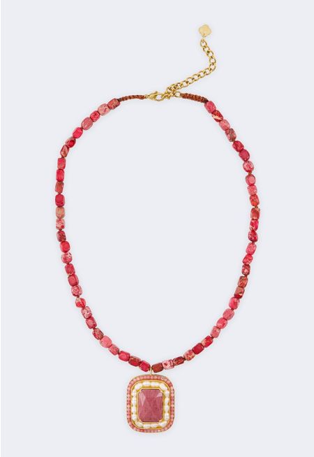 Statement Square Pendant Necklace