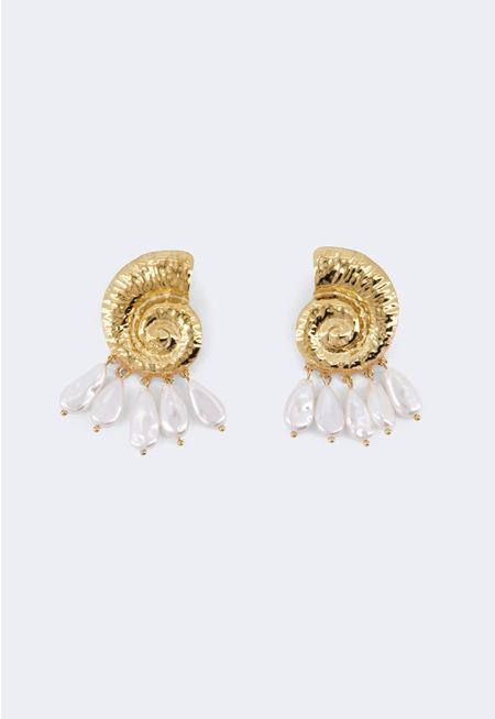 Spiral Seashell Earrings
