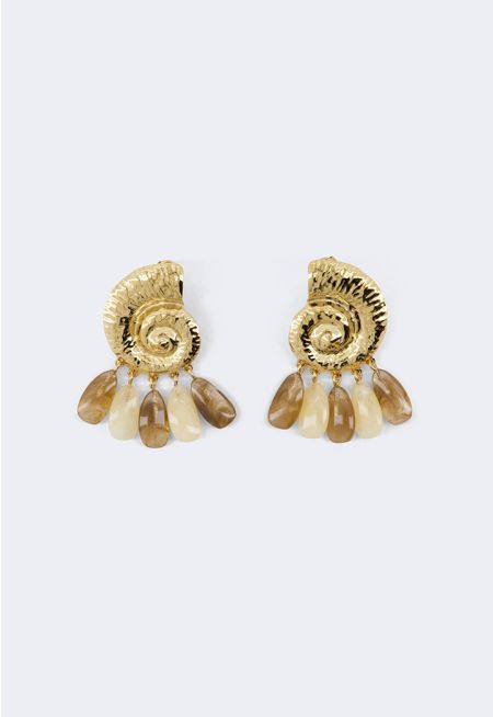 Spiral Seashell Earrings