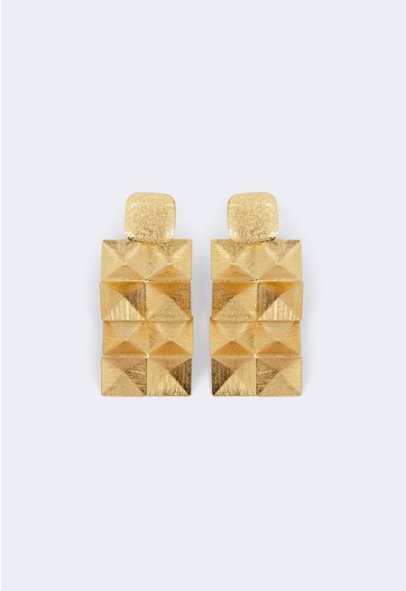Geometric Chunky Studs Earrings