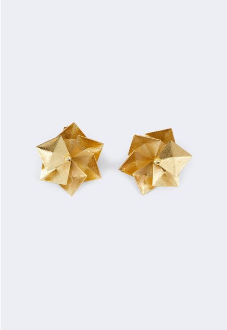Geometric Golden Cubes Earrings