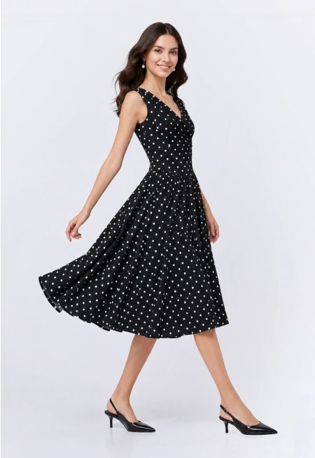 Polka Dot Midi Dress