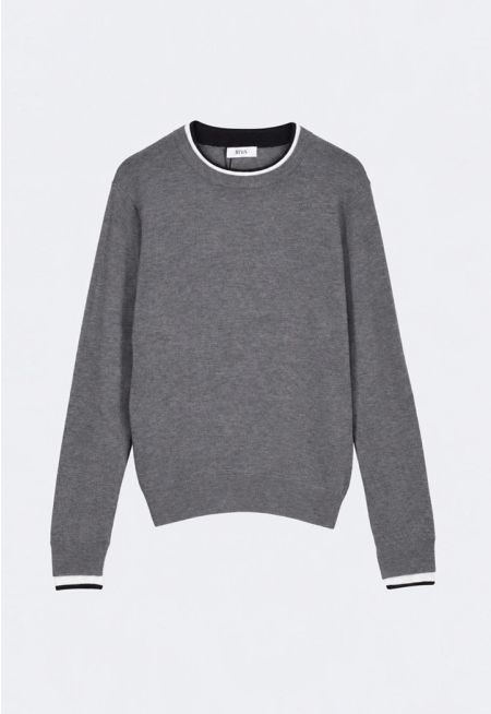 Triple-Trim Detail Sweater