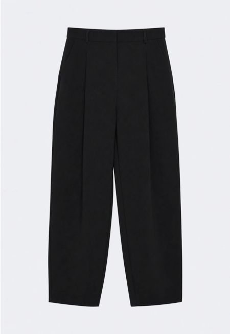 Front-Pleated Formal Trousers