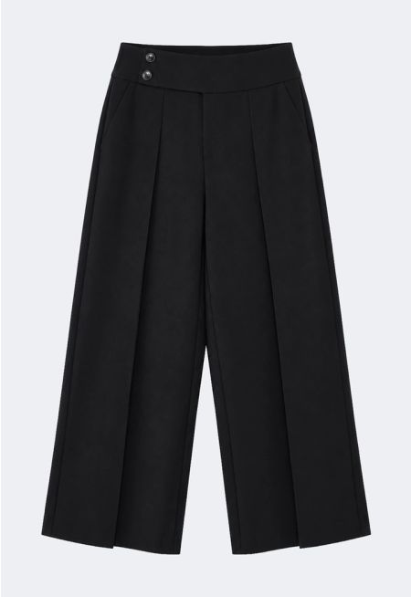 Front-Pleated Formal Trousers