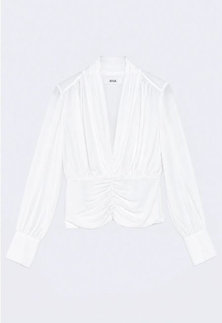 Ruched Waist Detail Blouse