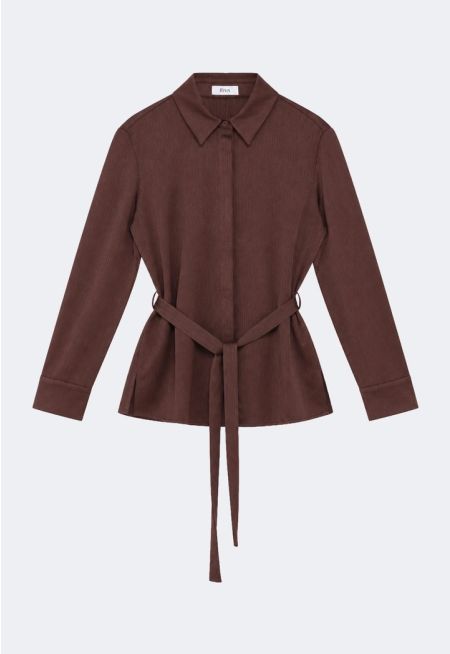 Textured Belted Shirt
