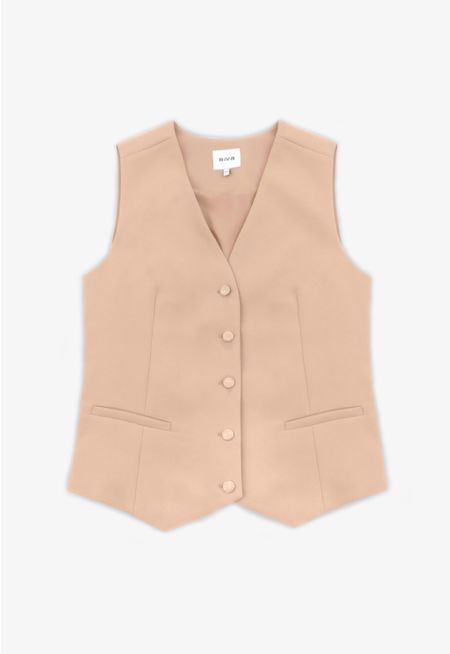 Single Breasted V-Neck Vest