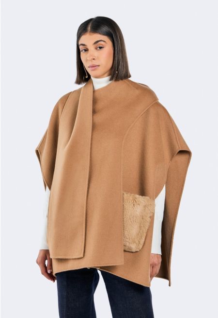 Fleece Shawl Poncho