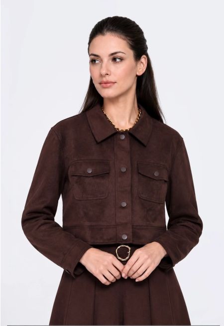 Suede Cropped Jacket