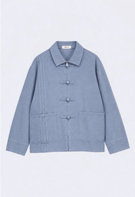 Chinese-Style Denim Jacket