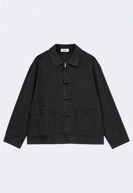 Chinese-Style Denim Jacket