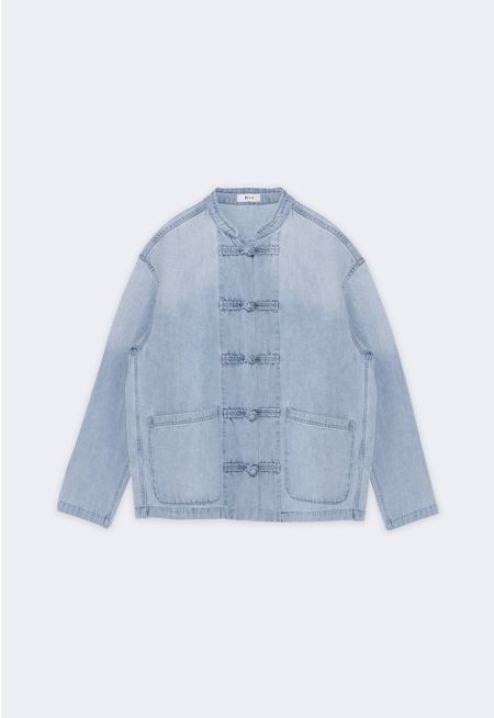 Chinese-Style Denim Jacket