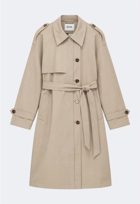 Belted Midi Trench Coat