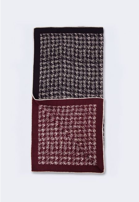 Contrast Border Square Scarf