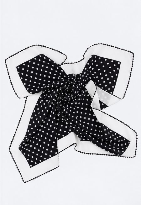 Polka Dot Silk Scarf
