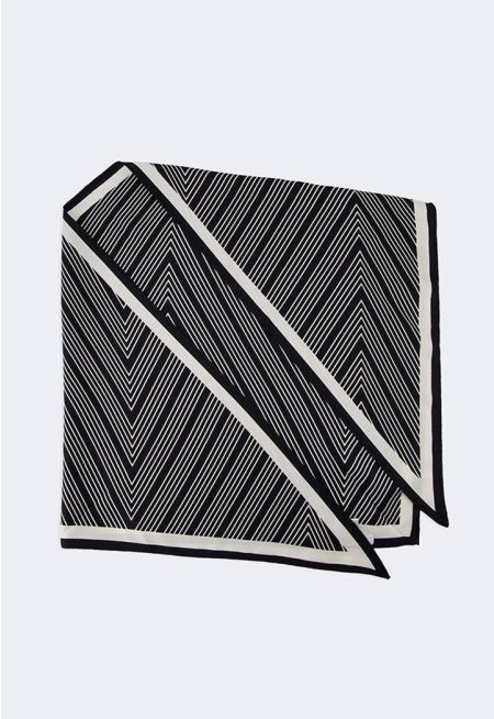Striped Contrast Tie Scarf