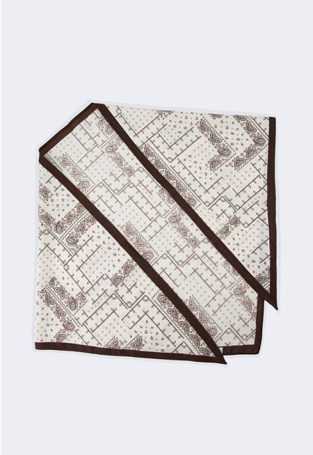 Contrast Paisley Tie Scarf