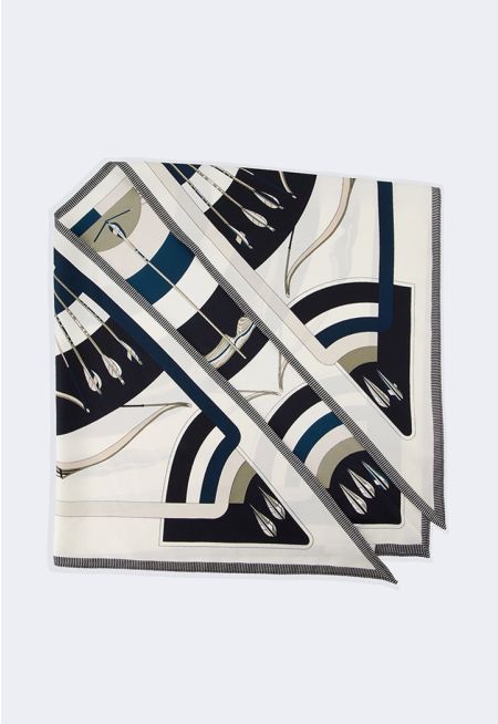 Geometric Flow Tie Scarf