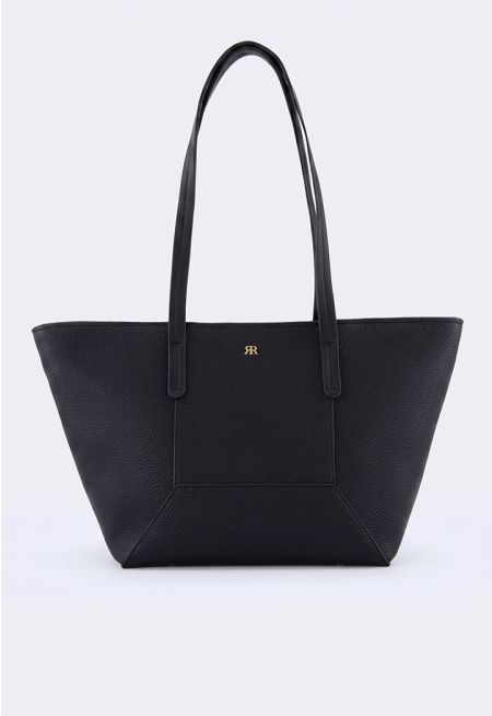 Textured Leather Tote Bag