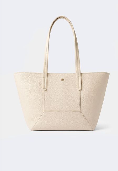 Textured Leather Tote Bag