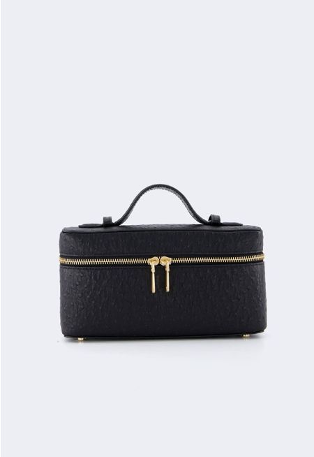 Textured Leather Hand Bag