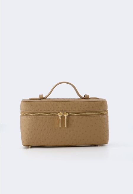Textured Leather Hand Bag