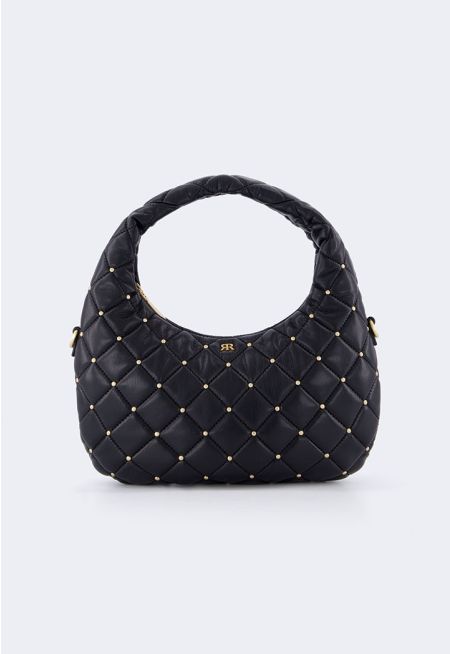 Studded Leather Hand Bag
