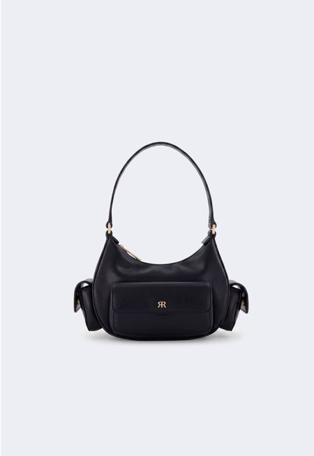 Cargo Pocket Leather Shoulder Bag