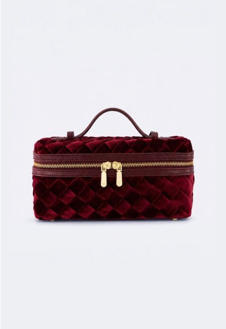 Velvet Rectangular Hand Bag