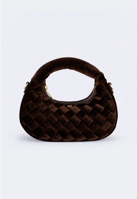 Intricate Velvet Hand Bag
