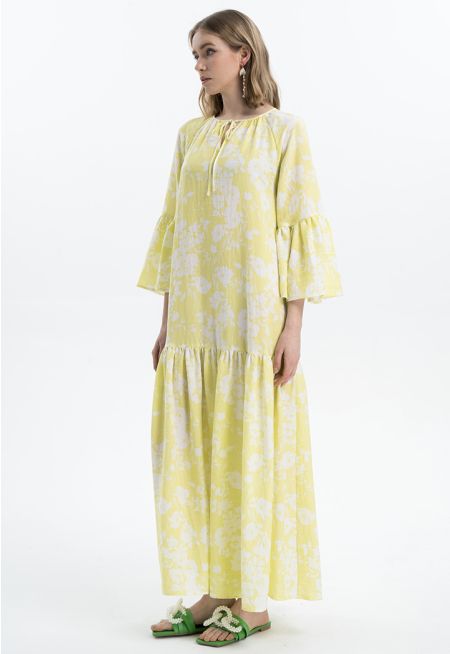 Flared Printed Maxi Dress -Sale