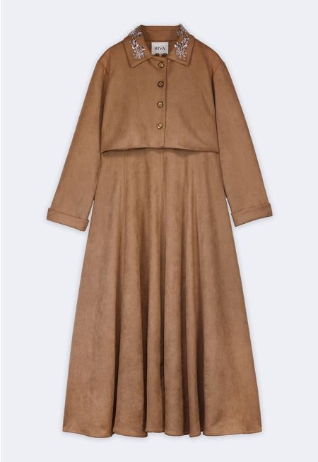 Velvet Dress and Jacket Set (2PCS)