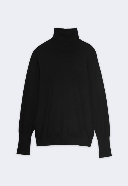 Knitted High Neck Top