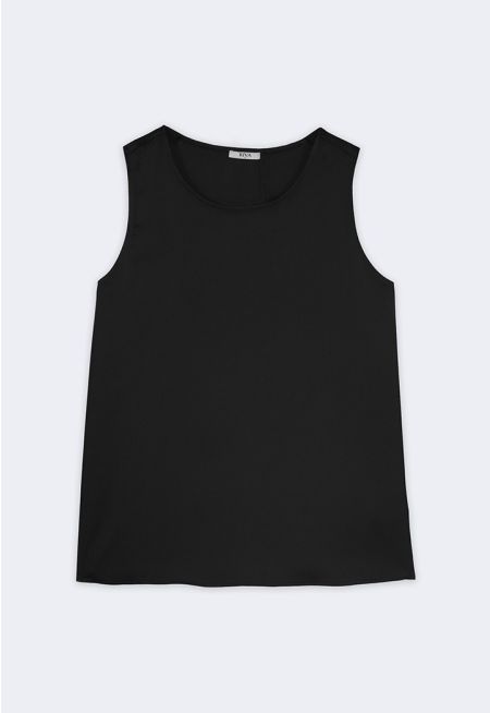 Sleeveless Satin Top