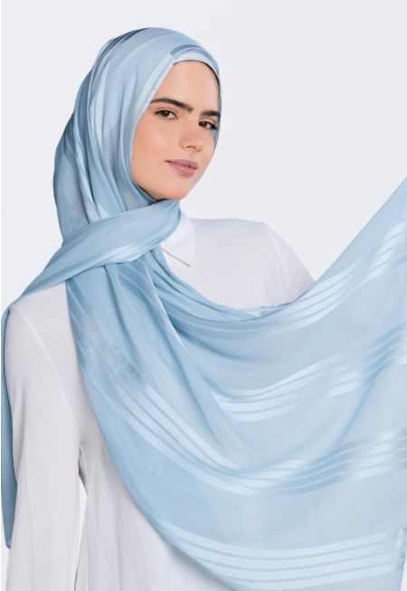 حجاب مخطط بارز الملمس