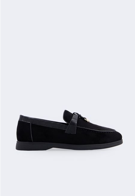 PU Leather Detailed Loafers