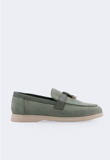 PU Leather Detailed Loafers