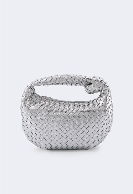Classic Solid Woven Handbag