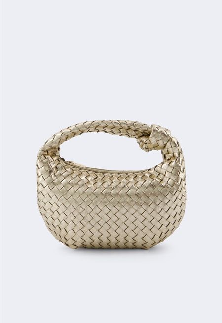 Classic Solid Woven Handbag