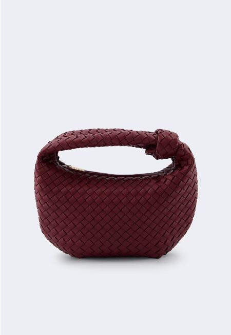 Classic Solid Woven Handbag