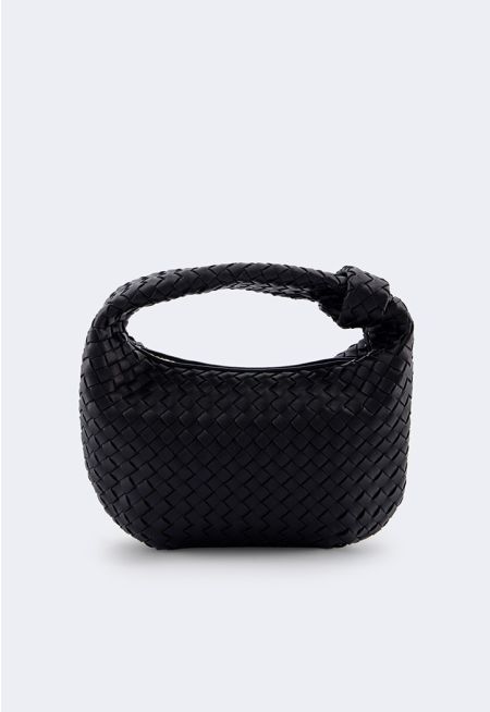 Classic Solid Woven Handbag