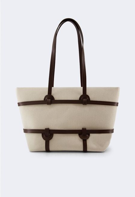 Canvas & Leather Shopper bag