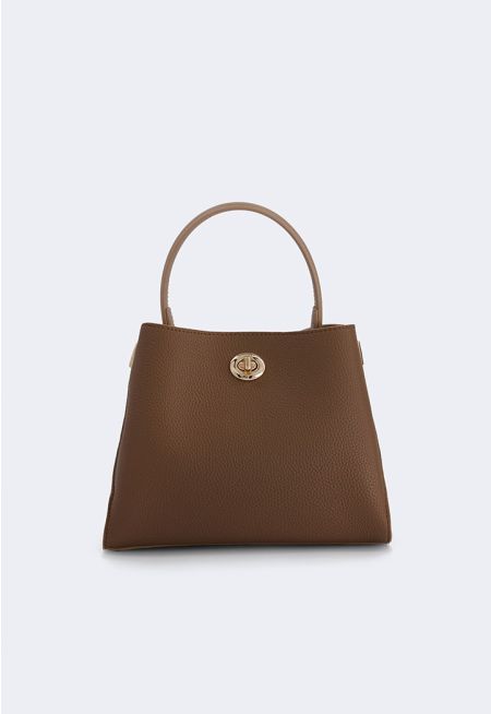 Small Bag with Textured Contrast