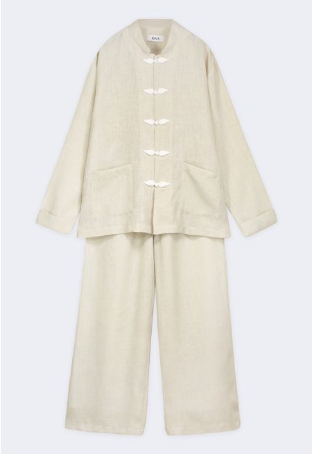 Chinese Style Shirt and Pants Set (2 PCS)