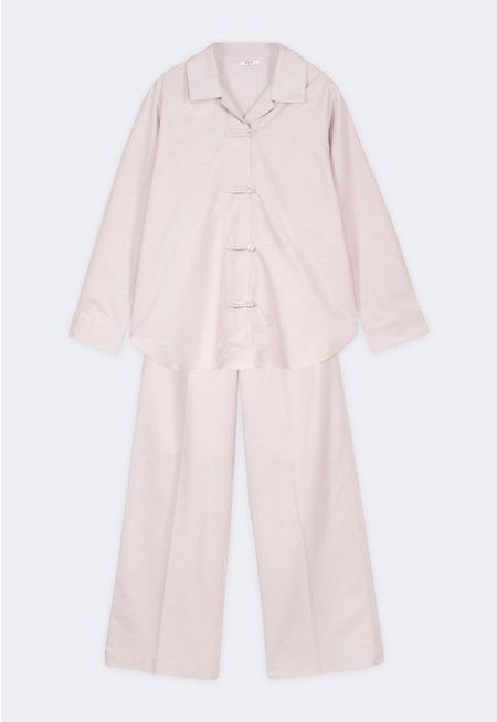 Solid Shirt and Pants Set (2 PCS)
