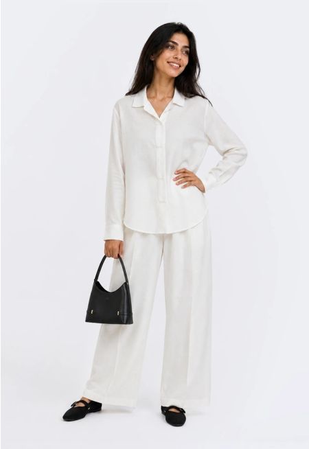 Solid Shirt and Pants Set (2 PCS)
