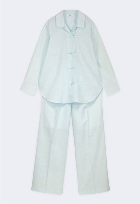 Solid Shirt and Pants Set (2 PCS)