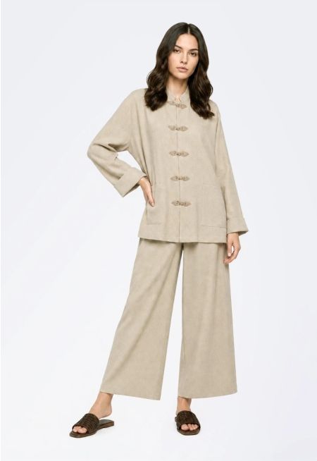 Chinese Style Shirt and Pants Set (2 PCS)