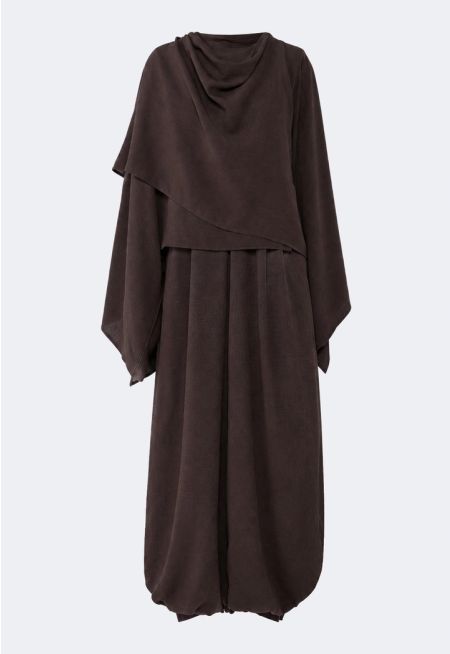 Wrap Blouse and Pants Set (2 PCS)